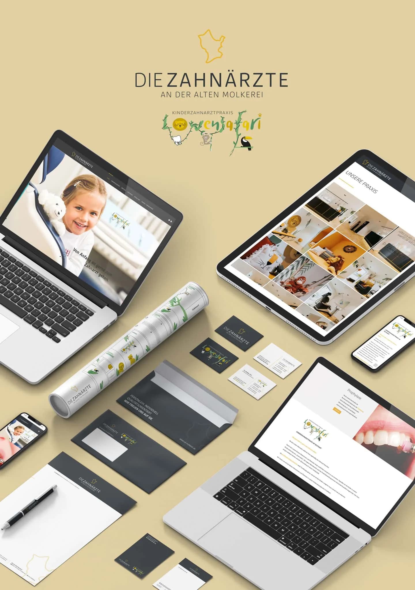 Referenzen Corporate Design GelbMLRechteck DieZahnaerzte huchel medienagentur GelbMLRechteck