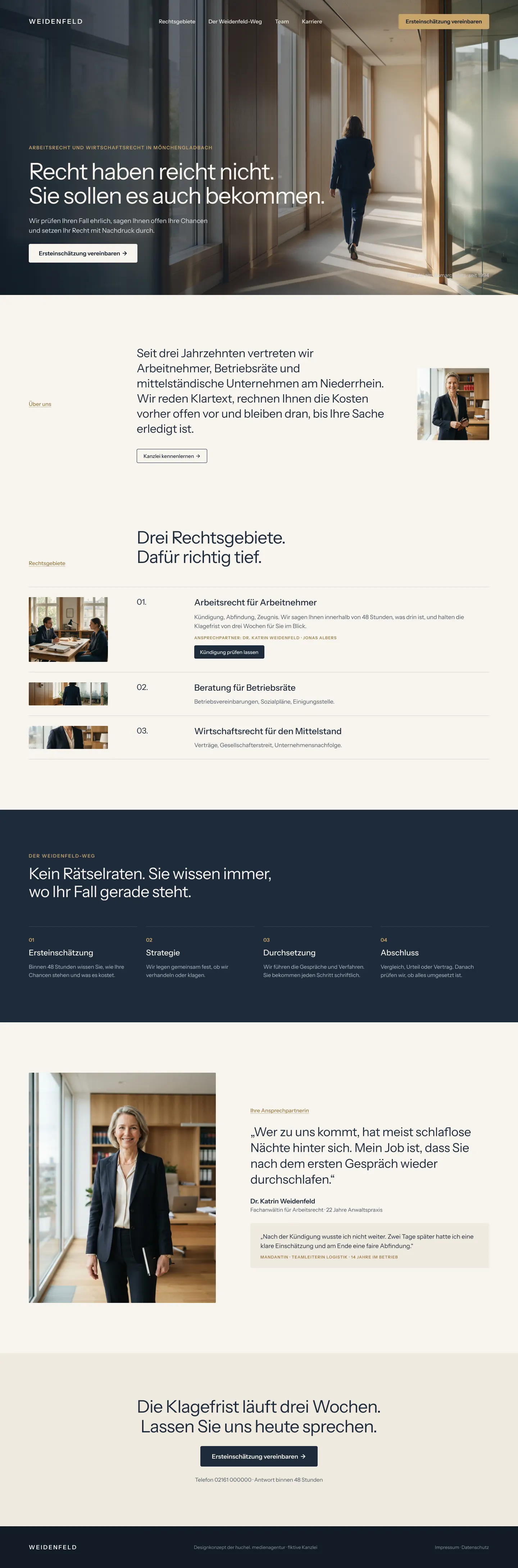 Referenz: Designkonzept Kanzlei Weidenfeld Arbeitsrecht v2